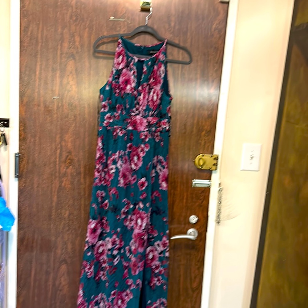 Green print Maxi Dress Never Worn